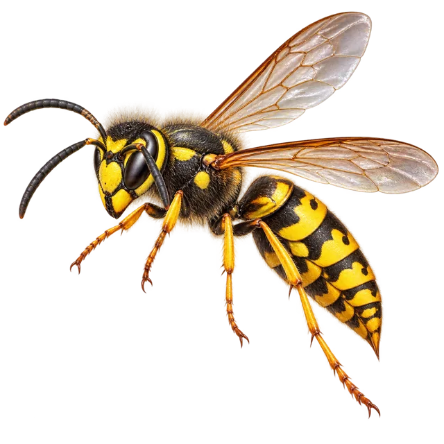 Detailed illustration of a yellowjacket